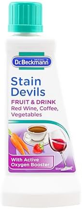 Dr. Beckmann Stain Devils 50ml Wine & Fruit Stain Remover – Removes Red Wine, Coffee, Tea, Juice & Fruit Stains – Active