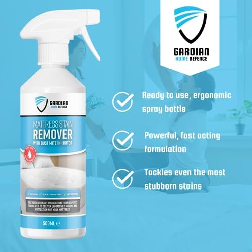 Gardian Mattress Stain Remover Spray for Extra Strong Cleaning: Fast Acting | Removes Urine, Sweat, and Blood | 500ml | 