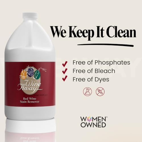 Wine Away Red Wine Stain Remover Spray - Zero Odor - Perfect for Fabric, Upholstery, and Carpets - Wash and Resolve Stai