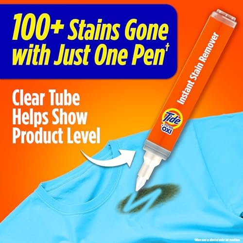 Tide To Go Stain Remover Pens - Instant Spot Cleaner for Food & Drink Stains, Portable & Travel-Friendly, 3 Count  
Tide