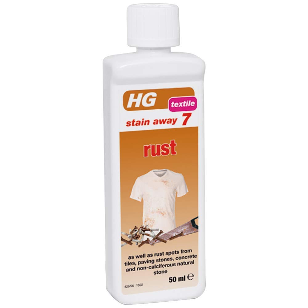 HG Stain Away 7: Removes Rust Stains from Clothing & Textiles - Powerful Rust Cleaner for Surfaces & Tiles - Safe on Fab