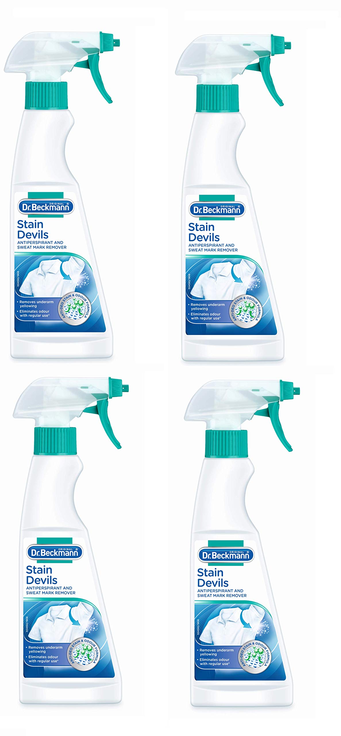  Dr Beckmann Stain Devils Antiperspirant & Sweat Mark Remover Spray for Sensitive Skin (4 x 250ml)
| Dr Beckmann Stain D